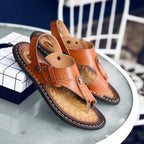 Sandália Masculina de Couro Genuíno